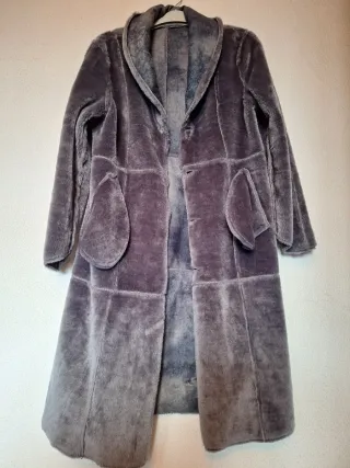 Abrigo SPRING azul y gris