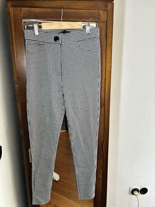 Pantalón cuadros tiro alto