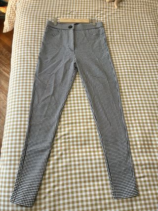 Pantalón cuadros tiro alto