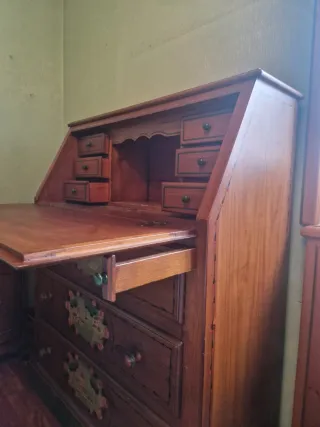 Escritorio Secreter Rústico Pintado a Mano