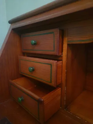 Escritorio Secreter Rústico Pintado a Mano