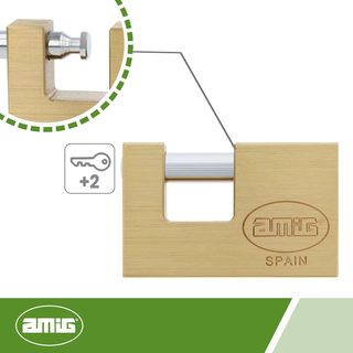 Amig - Candado de seguridad rectangular con barra