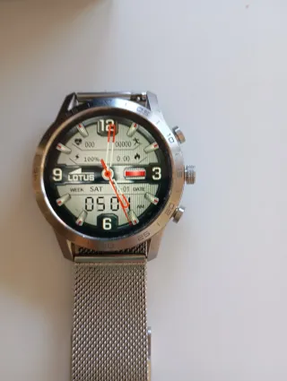 Lotus Smartwatch Hombre Plata Negro