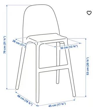Silla alta urban Ikea blanca