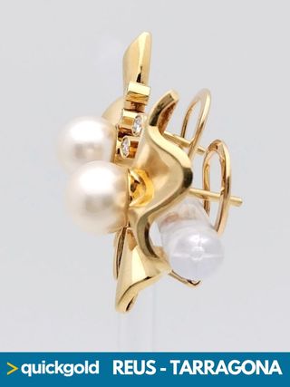 035-04-00602 PENDIENTES ORO DE 18K PERLA 7.88GR.