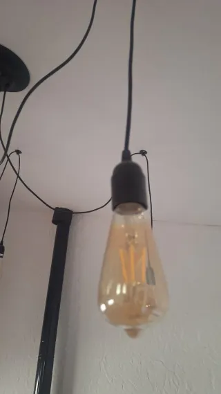 Lámpara Techo Araña Negra.