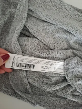 Jersey gris cuello alto mujer