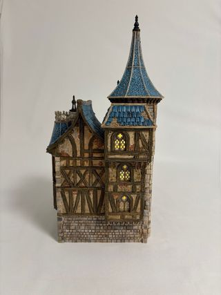 Castillo Medieval, Pintado a mano, alto detalle