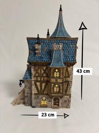 Castillo Medieval, Pintado a mano, alto detalle