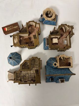 Castillo Medieval, Pintado a mano, alto detalle