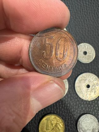Lote monedas españolas antiguas 1927-1937