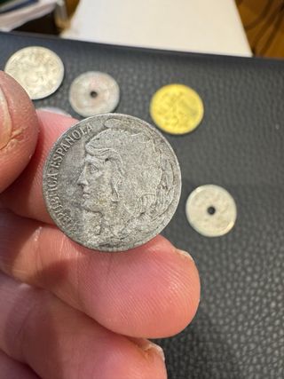 Lote monedas españolas antiguas 1927-1937