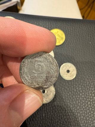 Lote monedas españolas antiguas 1927-1937