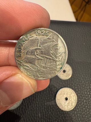 Lote monedas españolas antiguas 1927-1937