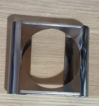 Azucarero antiguo cristal y aluminio