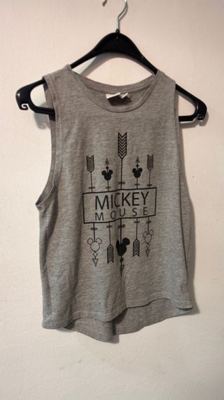 Camiseta sin mangas Mickey Mouse gris