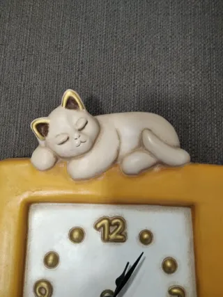 Orologio da parete Thun con gatto e pendolo