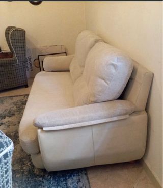 Sofá beige de tela medidas 177