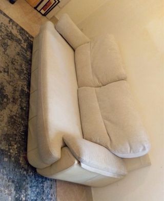 Sofá beige de tela medidas 177