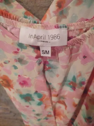 Vestido largo floral multicolor