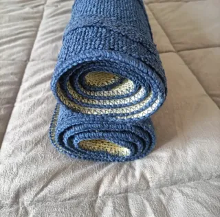 Set 2 Tappeti Bagno Blu 80x50cm