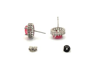 pendientes plata 925mm con piedra con circonita