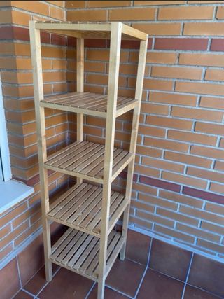 Estantería de bambú de 4 baldas