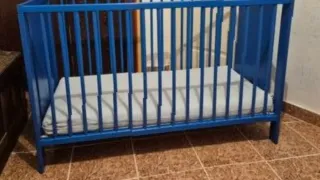 Cuna colecho Ikea Hermelin azul