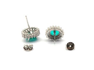 pendientes plata 925mm con piedra con circonita