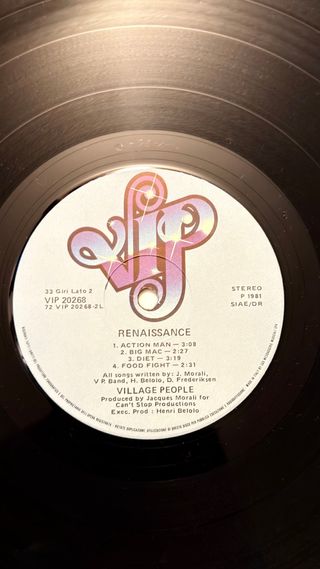 Village People Renaissance Vinile LP 1981