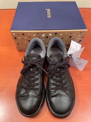 Zapatos planos YUCCS negros cordones MUJER “OFERTA