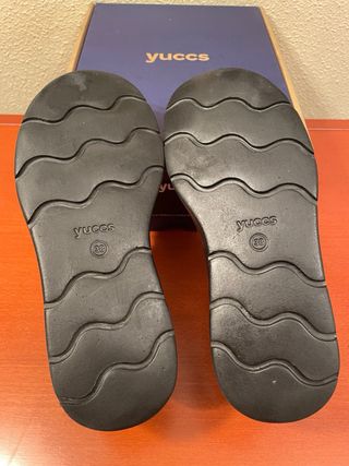 Zapatos planos YUCCS negros cordones MUJER “OFERTA