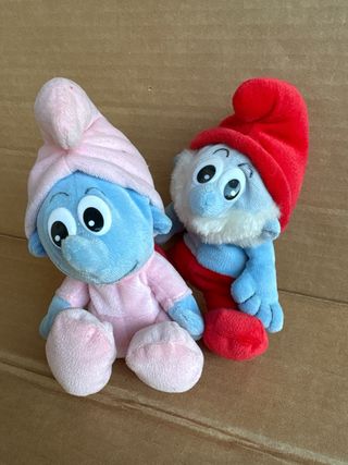 Puffi Peluche Vintage Set 2 Pezzi