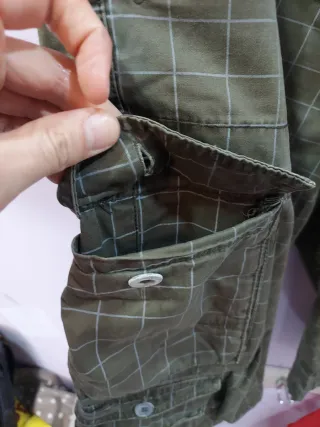 Bermudas cargo cuadros verde militar XDYE