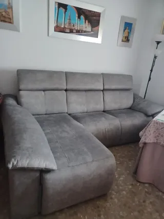 Sofá Chaiselongue Gris