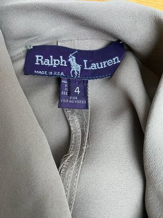 Camisa Ralph Lauren Crepe Seda Beige Talla XS