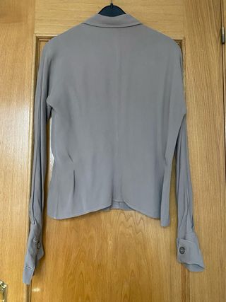 Camisa Ralph Lauren Crepe Seda Beige Talla XS