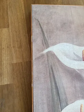 Tríptico decorativo de calas blancas (tipo lirios)