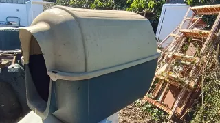 Caseta Perro Grande Beige/Azul