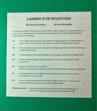 L#579 conjunto 2001 FDC “Despedida del franco bel