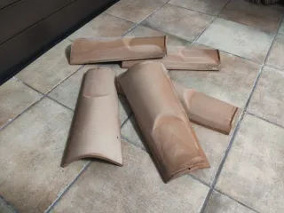 Teja ventilación curva jaspeada