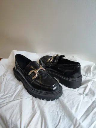 Mocasines Stradivarius Piel Sintética Negro T39