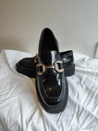 Mocasines Stradivarius Piel Sintética Negro T39