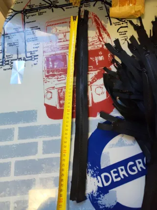 Lote de cremalleras negras