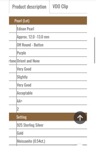 Pendientes Corazón Perla Edison Morada AA+