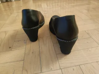 Zapatos de cuña negros azul marino oscuro