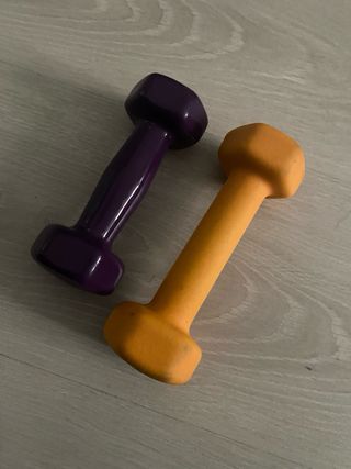 Mancuernas 1 kg (Naranja y Morado)