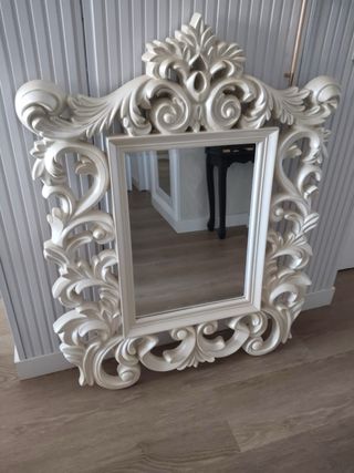 Espejo Decorativo Blanco 1.10 x 0.85