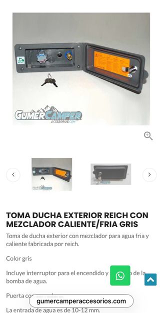 Grifo Ducha Exterior Camper