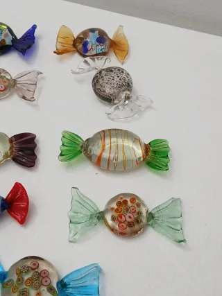 Caramelle Murano Vetro Blu Trasparente